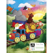 CADERNO BROCHURAO TILIBRA CAPA DURA TARJA VERDE KIDS MENINA 40FLS