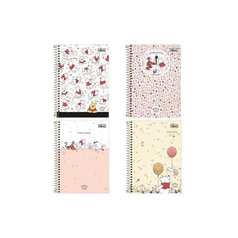 CADERNO CD UNIVERSITÁRIO POOH 1 MATERIA - 80 FLS - ITEM SORTIDO