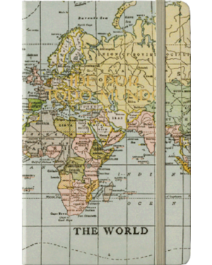 Caderno de Anotações - Mapa Mundi: Ide por todo Mundo.