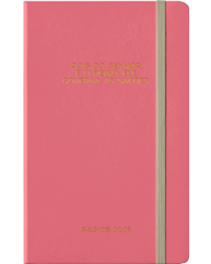 Caderno de Anotações - Rosa: Pois do Senhor é o Reino, Ele Governa as Nações