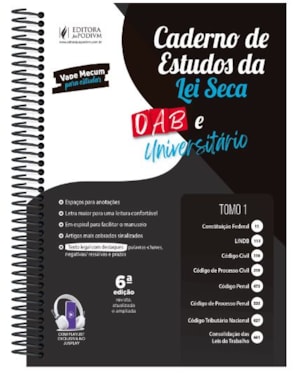 CADERNO DE ESTUDOS DA LEI SECA - UNIVERSITÁRIO E OAB