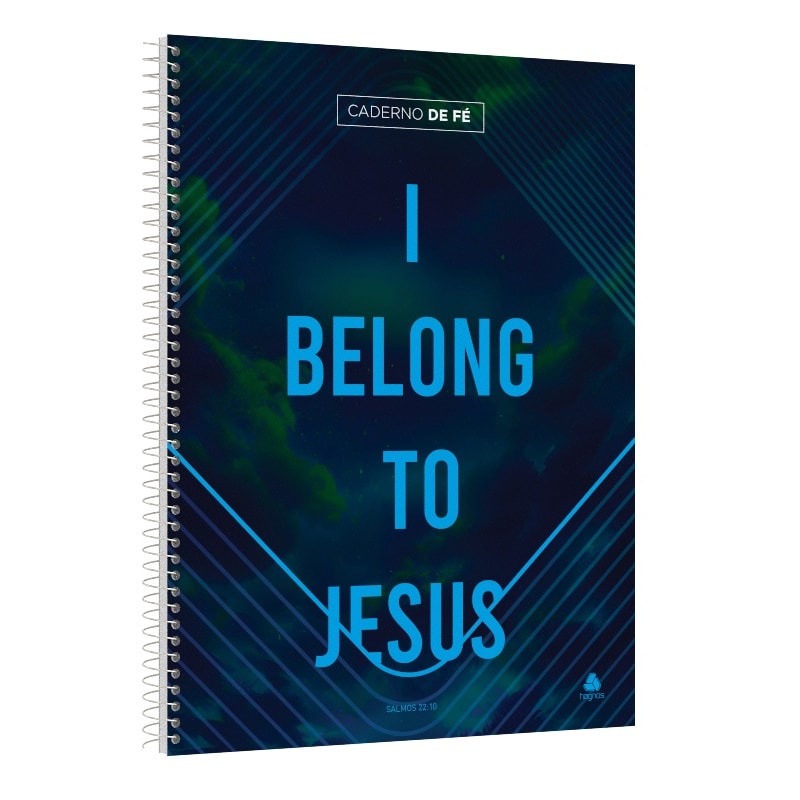 Caderno de Fé - I Belong to Jesus: universitário capa dura espiral