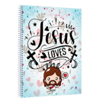 CADERNO DE FÉ - JESUS LOVES ME: UNIVERSITÁRIO CAPA DURA ESPIRAL