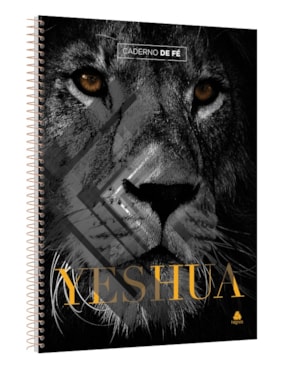 Caderno de Fé - Leão Yeshua: universitário capa dura espiral