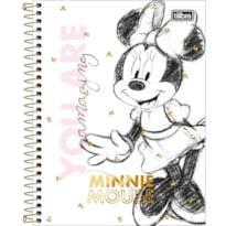 CADERNO ESPIRAL CAPA DURA UNIVERSITÁRIO MINNIE 160 FOLHAS SORTIDO