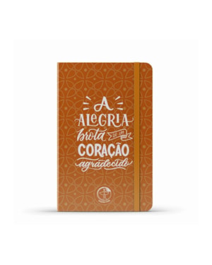 CADERNO MOLESKINE - FRASES DO PAPA FRANCISCO CAPA LARANJA