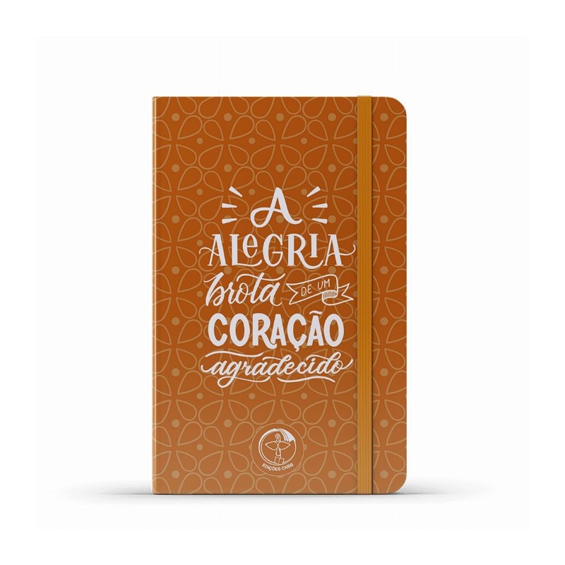 CADERNO MOLESKINE - FRASES DO PAPA FRANCISCO CAPA LARANJA
