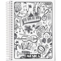 CADERNO MUSICA JANDAIA UNIVERSITARIO CAPA MOLE 40 FLS