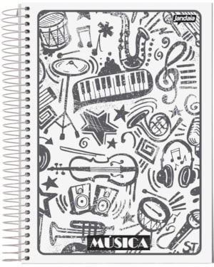 CADERNO MUSICA JANDAIA UNIVERSITARIO CAPA MOLE 40 FLS