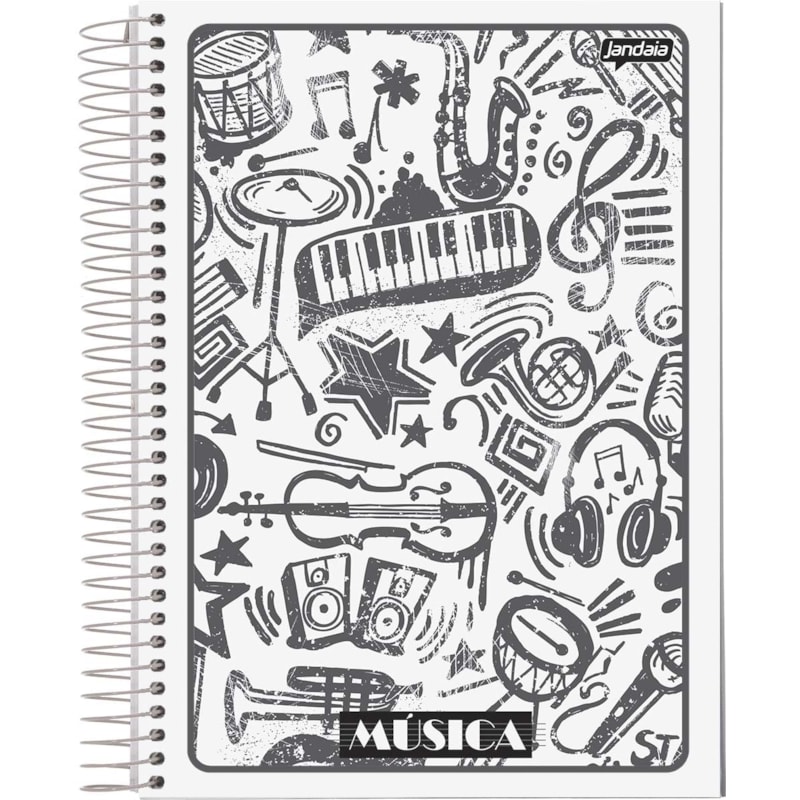 CADERNO MUSICA JANDAIA UNIVERSITARIO CAPA MOLE 40 FLS