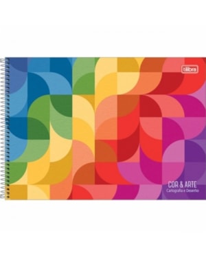 CADERNO TILIBRA CAPA DURA CARTOGRAFIA ESPIRAL COR ARTE 96 FLS