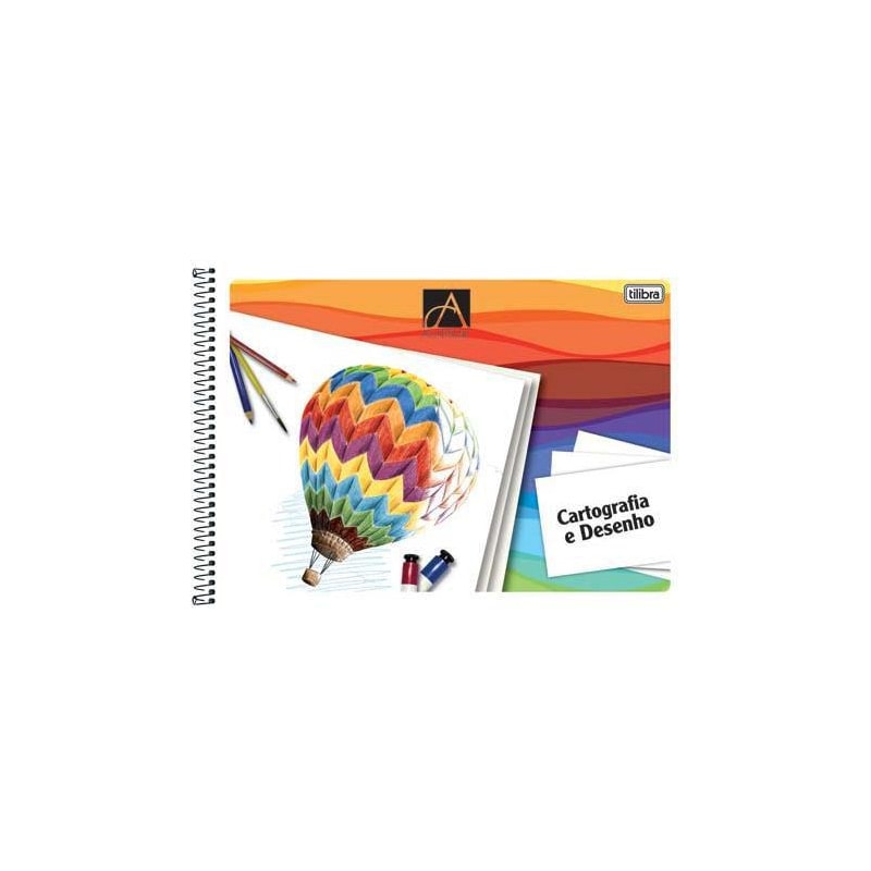 CADERNO TILIBRA CAPA FLEXIVEL CARTOGRAFIA ESPIRAL C/ SEDA 48FLS