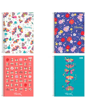CADERNO TILIBRA UNIVERSITARIO CHARME 1X1 80 FOLHAS - ITEM SORTIDO