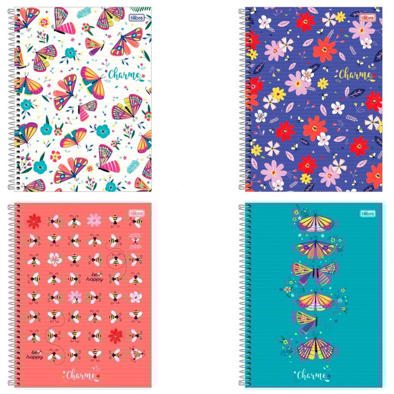 CADERNO TILIBRA UNIVERSITARIO CHARME 1X1 80 FOLHAS - ITEM SORTIDO