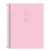 CADERNO TILIBRA UNIVERSITARIO HAPPY ROSA 1X1 80 FOLHAS