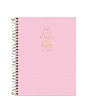CADERNO TILIBRA UNIVERSITARIO HAPPY ROSA 1X1 80 FOLHAS