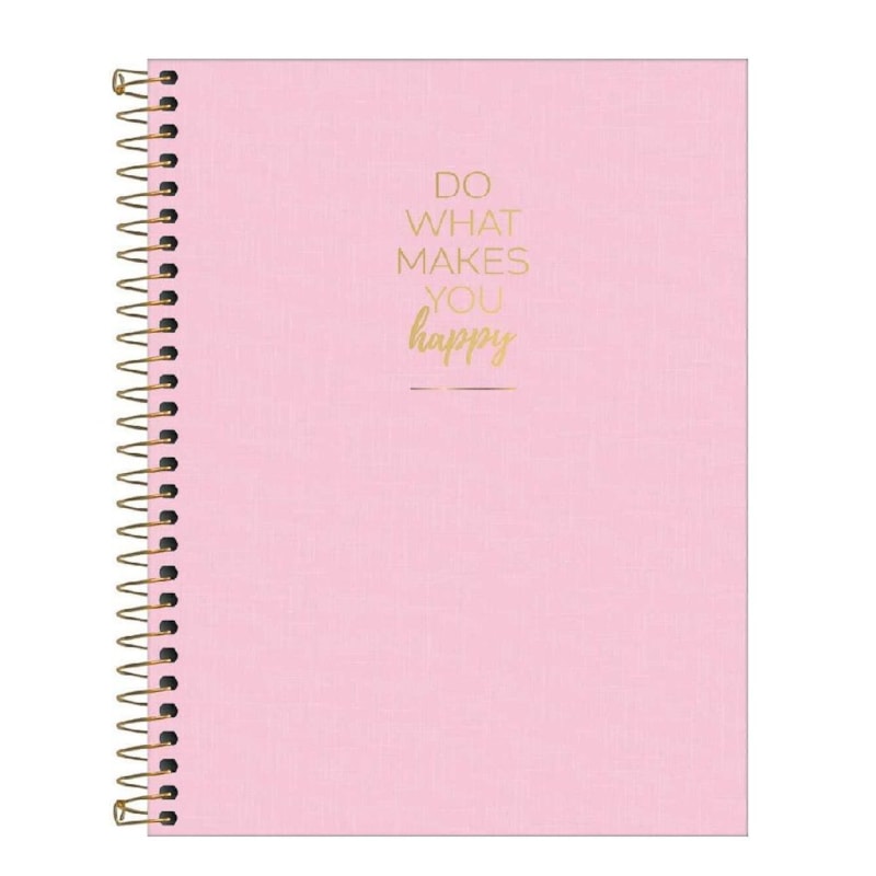 CADERNO TILIBRA UNIVERSITARIO HAPPY ROSA 1X1 80 FOLHAS