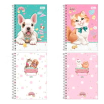 CADERNO TILIBRA UNIVERSITARIO JOLIE PET 1X1 80 FOLHAS