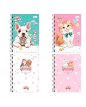 CADERNO TILIBRA UNIVERSITARIO JOLIE PET 1X1 80 FOLHAS