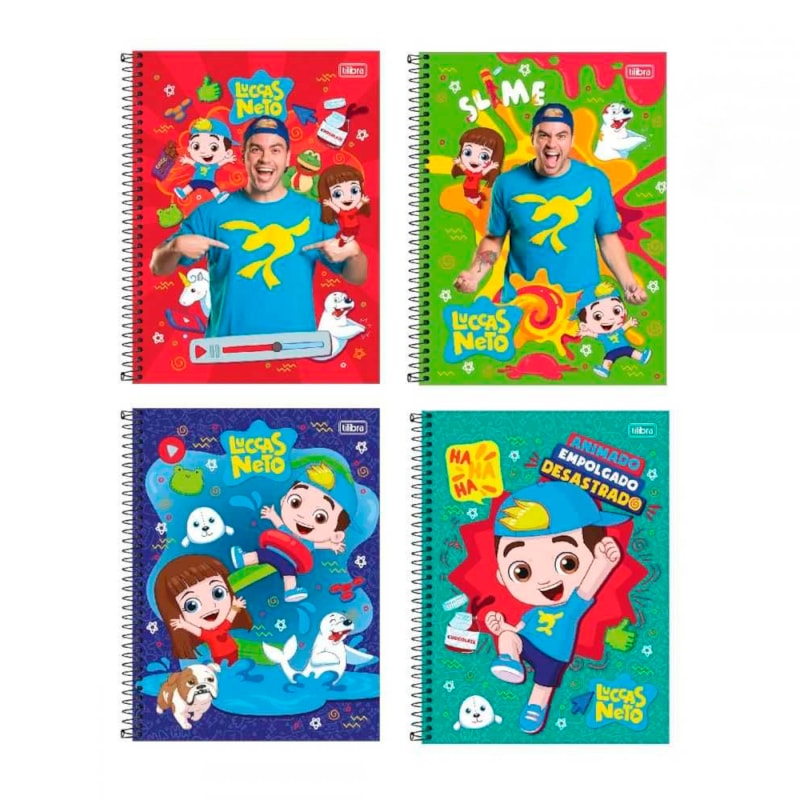 CADERNO TILIBRA UNIVERSITARIO LUCCAS NETO 1X1 80 FOLHAS - ITEM SORTIDO