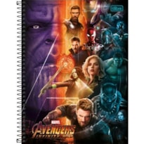 CADERNO UNIVERSITARIO AVENGERS INFINITY WAR - 192 FOLHAS