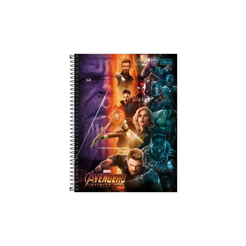 CADERNO UNIVERSITARIO AVENGERS INFINITY WAR - 256 FOLHAS