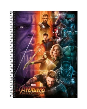 CADERNO UNIVERSITARIO AVENGERS INFINITY WAR - 320 FOLHAS