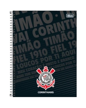 CADERNO UNIVERSITARIO CORINTHIANS  - 160 FOLHAS