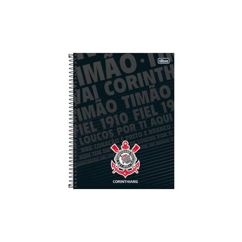 CADERNO UNIVERSITARIO CORINTHIANS  - 160 FOLHAS