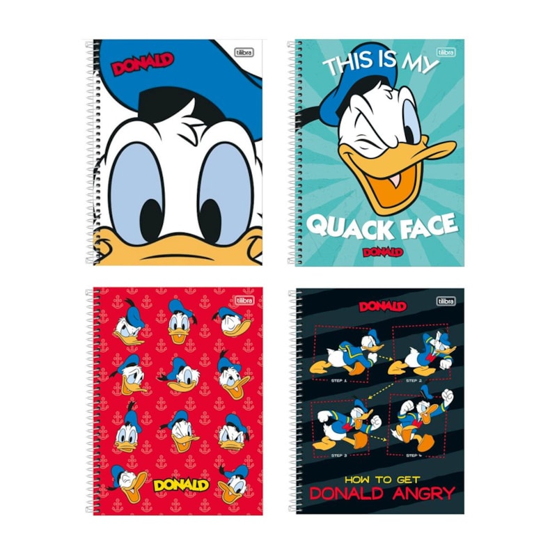 CADERNO UNIVERSITÁRIO  - DONALD 80 FOLHAS - ITEM SORTIDO