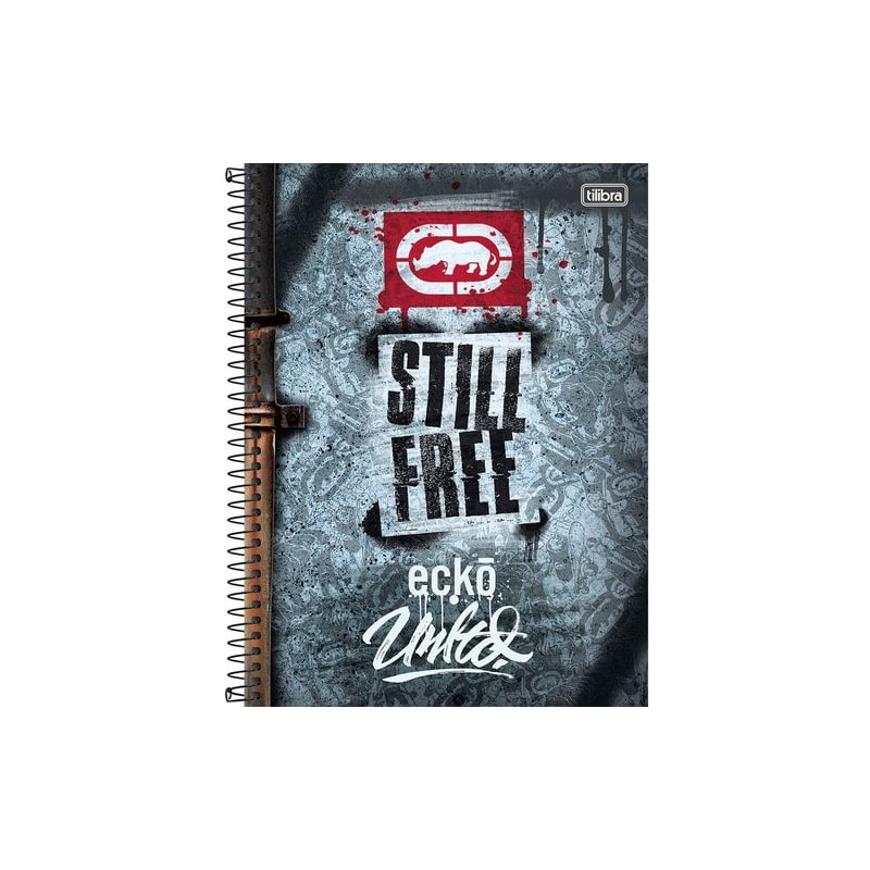 CADERNO UNIVERSITÁRIO ECKO UNLTD - ESPIRAL - 96 FOLHAS