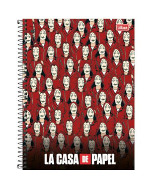 CADERNO UNIVERSITARIO LA CASA DE PAPEL 256 FOLHAS