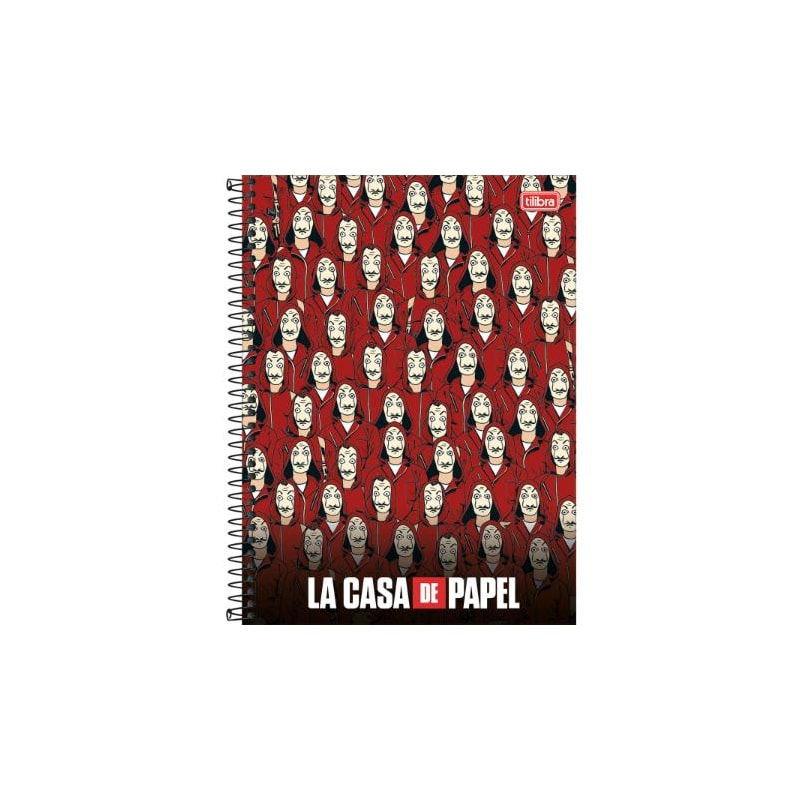 CADERNO UNIVERSITARIO LA CASA DE PAPEL 256 FOLHAS