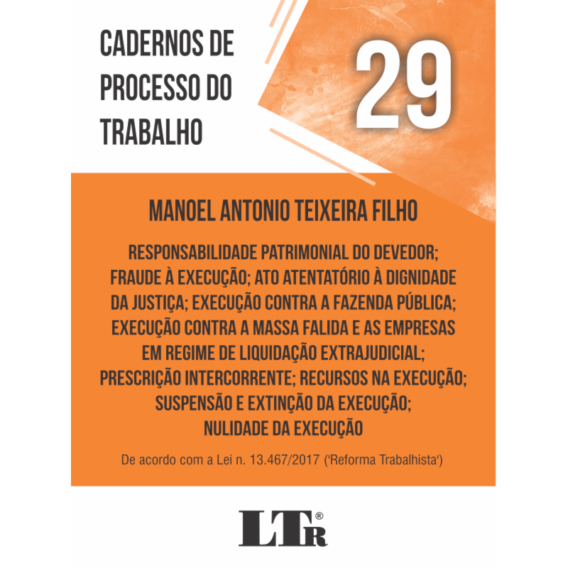 CADERNOS DE PROCESSO DO TRABALHO Nº 29
