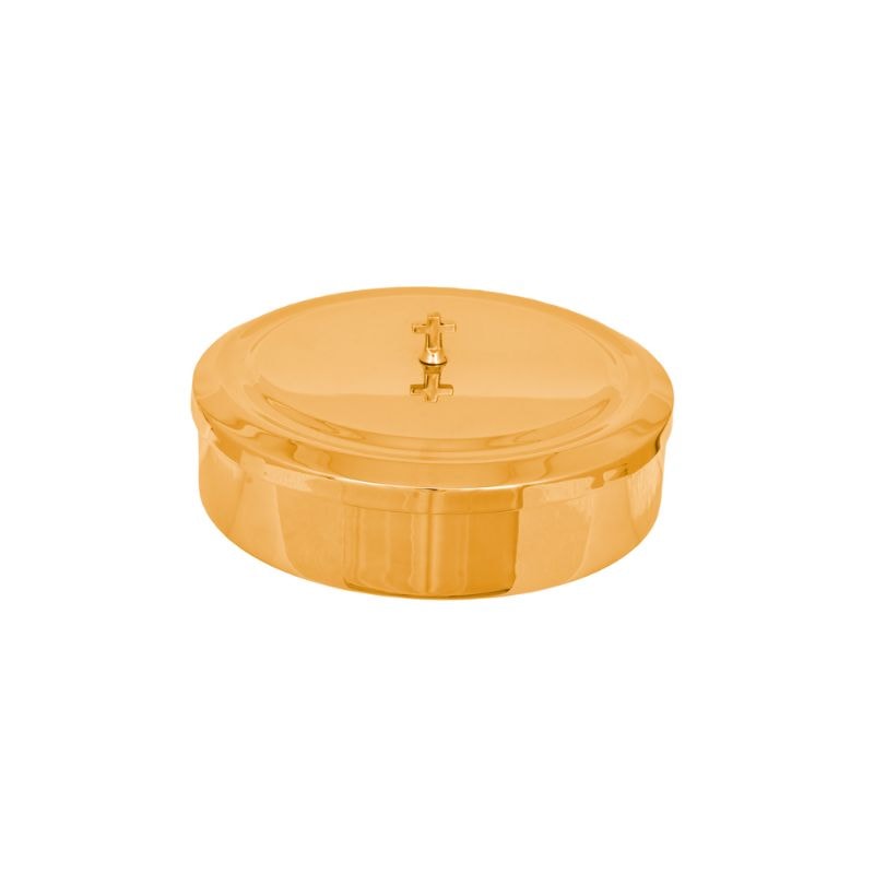 CAIXA PARA HÓSTIA 16CM DE ALTURA DOURADO