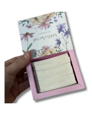 CAIXINHA DE PROMESSAS - FLORES ROSA