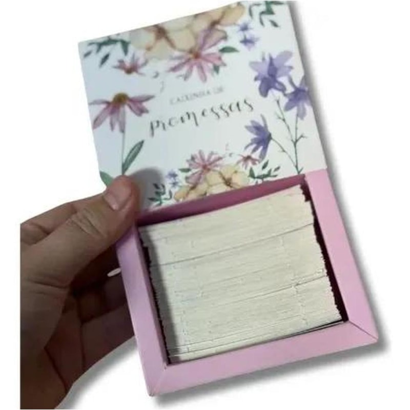 CAIXINHA DE PROMESSAS - FLORES ROSA