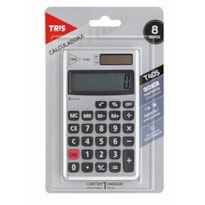 CALCULADORA TRIS BOLSO METAL 8 DIGITOS T405