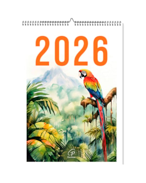 CALENDÁRIO DE PAREDE 2026 - ILUSTRADO