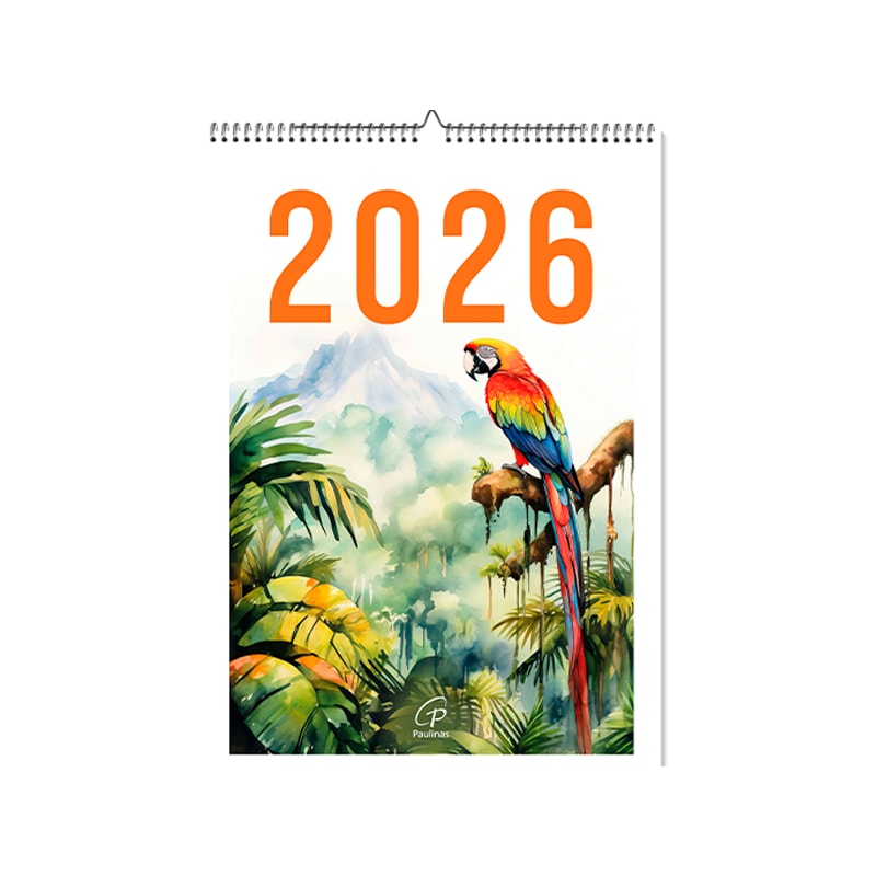 CALENDÁRIO DE PAREDE 2026 - ILUSTRADO