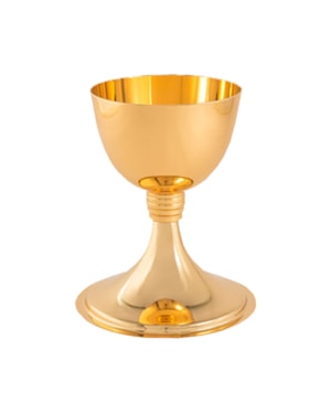 CÁLICE 14CM DE ALTURA DOURADO