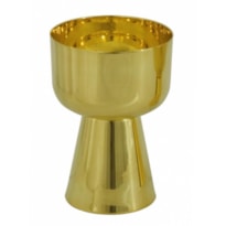 CÁLICE 14CM DE ALTURA DOURADO ESCOVADO