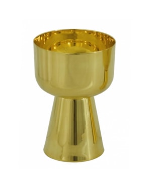 CÁLICE 14CM DE ALTURA DOURADO ESCOVADO