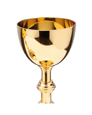 CÁLICE 16CM DE ALTURA DOURADO