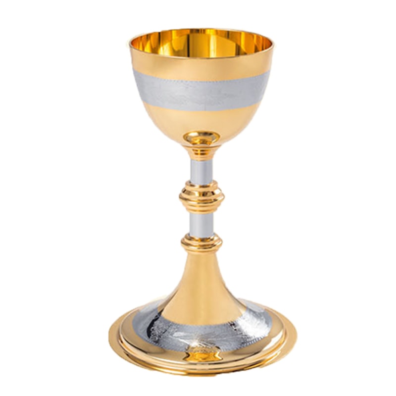 CÁLICE 18,5CM DE ALTURA DOURADO DESENHADO