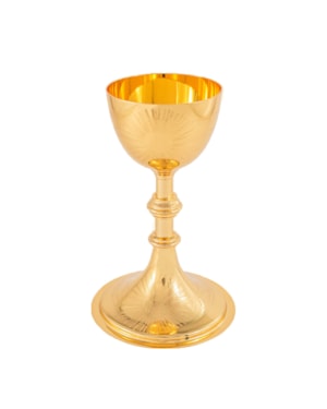 CÁLICE 18CM DE ALTURA DOURADO