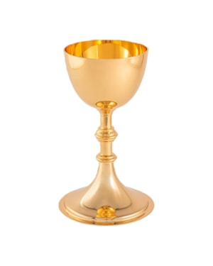 CÁLICE 18CM DE ALTURA DOURADO