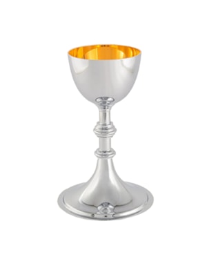 CÁLICE 18CM DE ALTURA DOURADO INTERNO