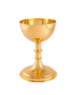 CÁLICE 19CM DE ALTURA DOURADO