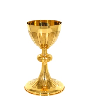 CÁLICE 22CM DE ALTURA DOURADO